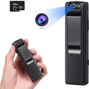 Mini HD 1080P Body Camera – Clip-On Wearable Video Recorder with Motion Detection