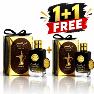 Dirham Eau De Parfum for Men, 3.4 oz (100ml) Arabian High-End Gift Box, Oriental Woody Fragrance with Golden Water Pot Design – Long-Lasting Perfume for Daily Wear & Special Occasions – 1+1 FREE